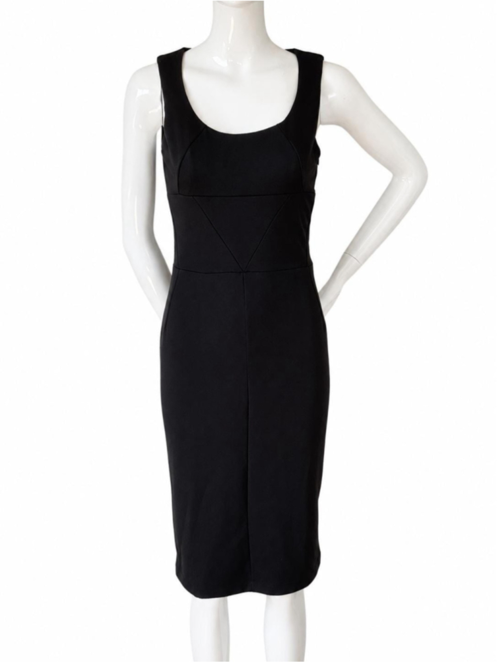 GF Ferré Black Fitted Sleeveless Sheath Dress IT 40 NWT